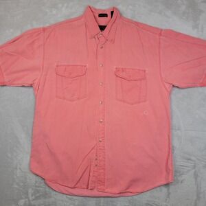 Eddie Bauer Shirt Mens XL Rufton Twill Short Sleeve Button Up Pocket Outdoor*